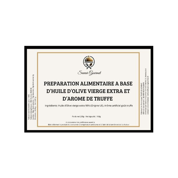 Huile d'olive aromatisée à la Truffe Noire du Périgord - bidon 500ml