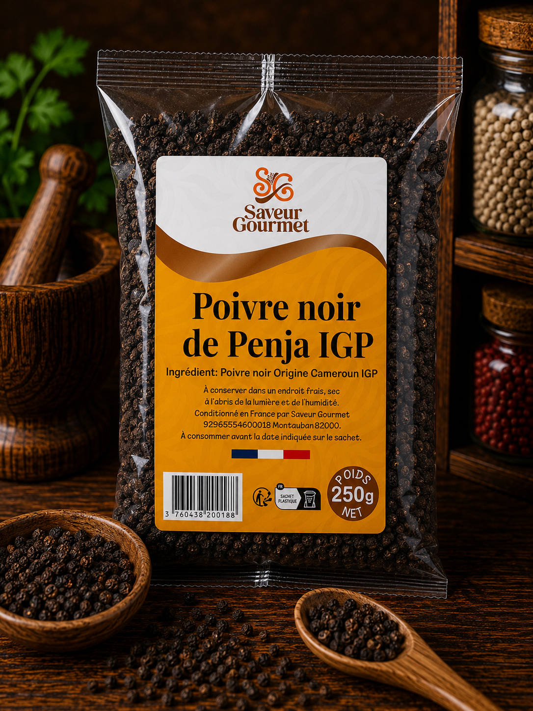 Poivre Noir Grain IGP Penja (Cameroun)